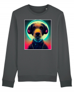 cute dog dj Bluză mânecă lungă Unisex Rise