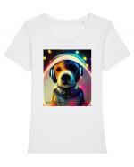 dj dog Tricou mânecă scurtă guler larg fitted Damă Expresser