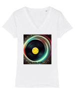 vinyl Tricou mânecă scurtă guler V Damă Evoker