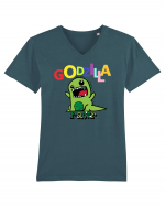 Godzilla Tricou mânecă scurtă guler V Bărbat Presenter