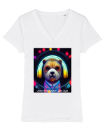 disco dog Tricou mânecă scurtă guler V Damă Evoker