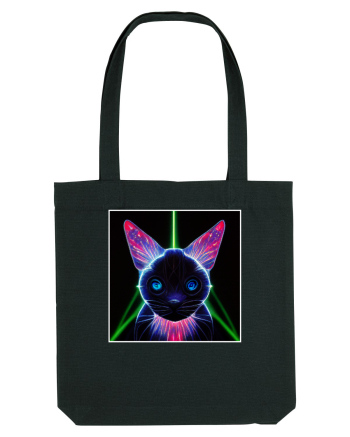 neon cat Black