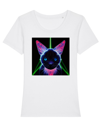 neon cat White