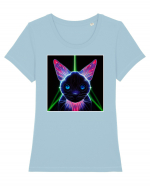 neon cat Tricou mânecă scurtă guler larg fitted Damă Expresser