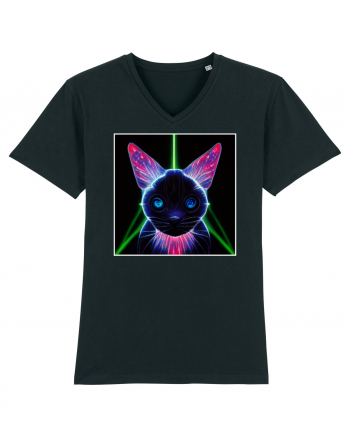 neon cat Black