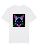 neon cat Tricou mânecă scurtă Unisex Rocker