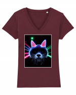 disco cat Tricou mânecă scurtă guler V Damă Evoker