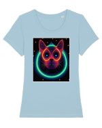 disco cat Tricou mânecă scurtă guler larg fitted Damă Expresser
