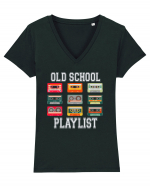 Cassette Tape Music Old School Playlist Tricou mânecă scurtă guler V Damă Evoker