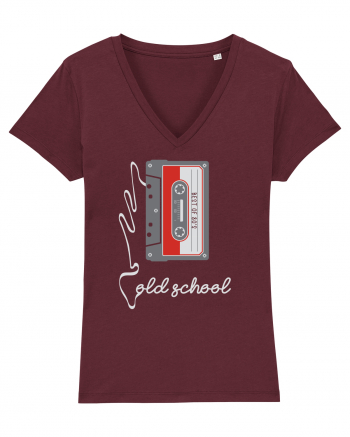 Cassette Tape Old School 80s Retro Burgundy