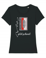 Cassette Tape Old School 80s Retro Tricou mânecă scurtă guler larg fitted Damă Expresser