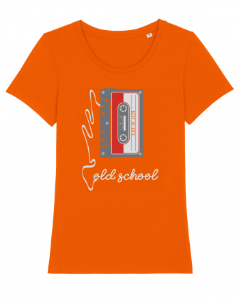 Cassette Tape Old School 80s Retro Bright Orange