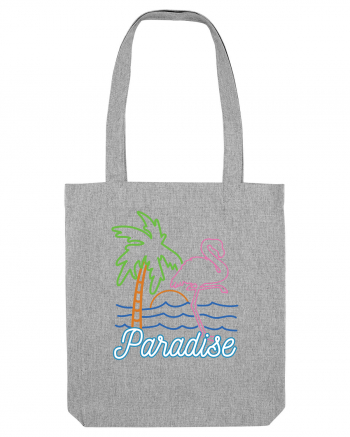 Flamingo Paradise Vintage 80s Heather Grey