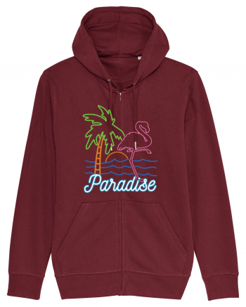 Flamingo Paradise Vintage 80s Burgundy