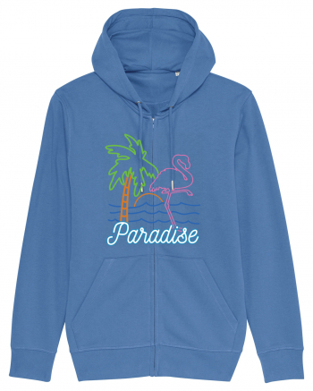 Flamingo Paradise Vintage 80s Bright Blue