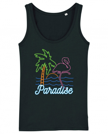 Flamingo Paradise Vintage 80s Black