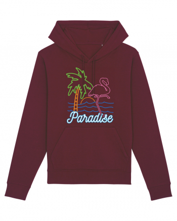 Flamingo Paradise Vintage 80s Burgundy