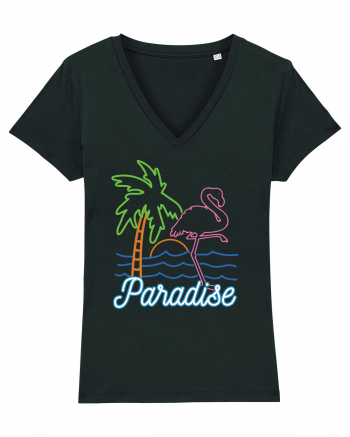 Flamingo Paradise Vintage 80s Black