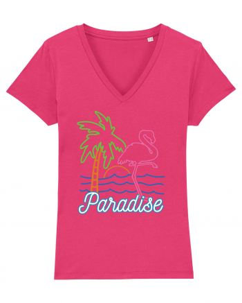 Flamingo Paradise Vintage 80s Raspberry