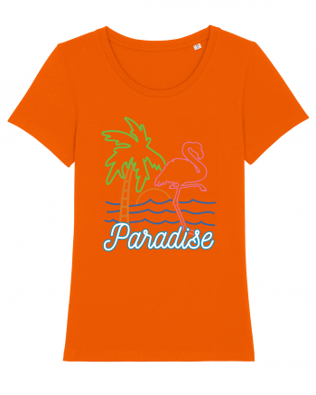 Flamingo Paradise Vintage 80s Bright Orange