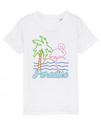 Flamingo Paradise Vintage 80s White