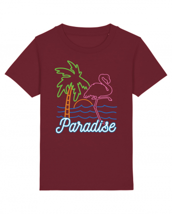 Flamingo Paradise Vintage 80s Burgundy