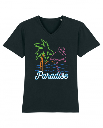 Flamingo Paradise Vintage 80s Black