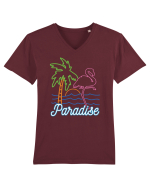 Flamingo Paradise Vintage 80s Tricou mânecă scurtă guler V Bărbat Presenter