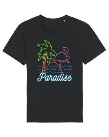 Flamingo Paradise Vintage 80s Black