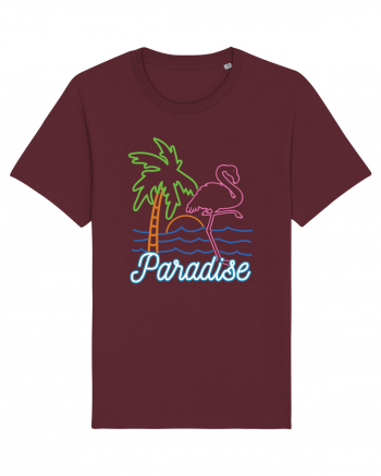 Flamingo Paradise Vintage 80s Burgundy