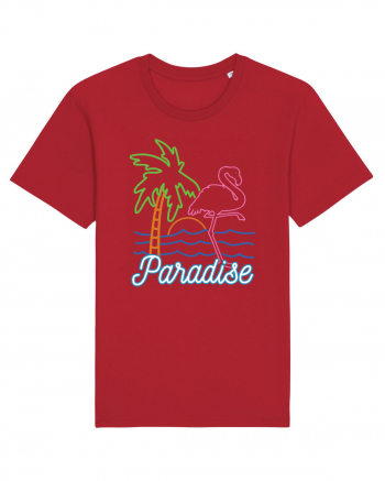 Flamingo Paradise Vintage 80s Red