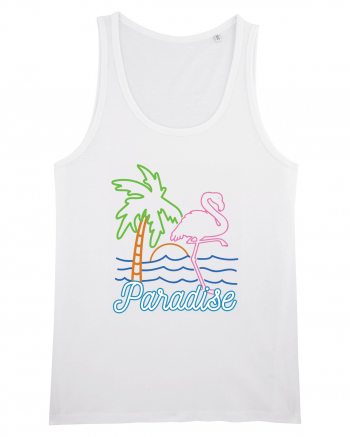 Flamingo Paradise Vintage 80s White