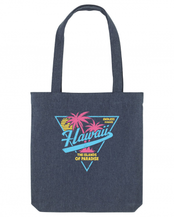 Hawaii 80s Retro Style Midnight Blue