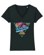 Hawaii 80s Retro Style Tricou mânecă scurtă guler V Damă Evoker