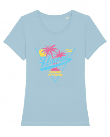 Hawaii 80s Retro Style Sky Blue