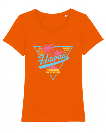 Hawaii 80s Retro Style Bright Orange