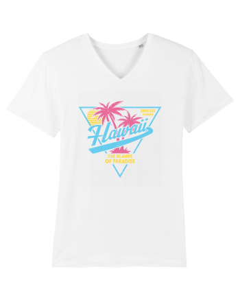 Hawaii 80s Retro Style White