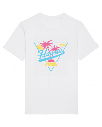 Hawaii 80s Retro Style White