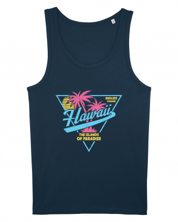 Hawaii 80s Retro Style Navy