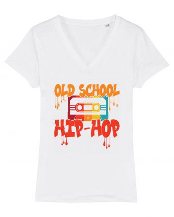 Hip Hop 80s 90s Graffiti Cassette Retro White