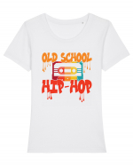 Hip Hop 80s 90s Graffiti Cassette Retro Tricou mânecă scurtă guler larg fitted Damă Expresser