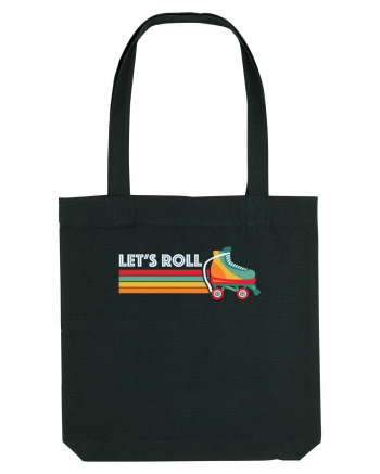 Let's Roll Skating Skater Vintage 70s 80s Black