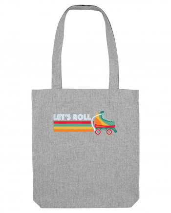 Let's Roll Skating Skater Vintage 70s 80s Heather Grey