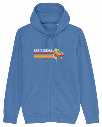 Let's Roll Skating Skater Vintage 70s 80s Bright Blue