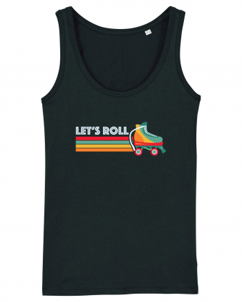 Let's Roll Skating Skater Vintage 70s 80s Black