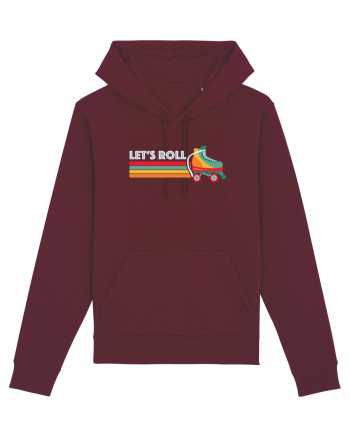 Let's Roll Skating Skater Vintage 70s 80s Burgundy