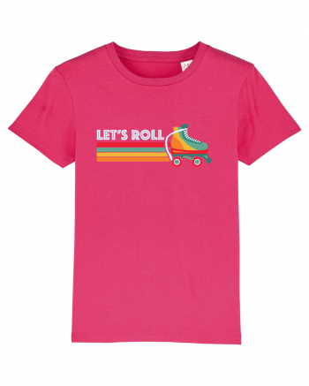 Let's Roll Skating Skater Vintage 70s 80s Raspberry