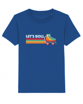 Let's Roll Skating Skater Vintage 70s 80s Majorelle Blue