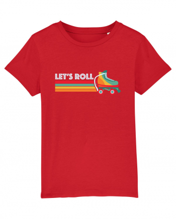 Let's Roll Skating Skater Vintage 70s 80s Red