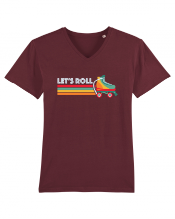 Let's Roll Skating Skater Vintage 70s 80s Burgundy